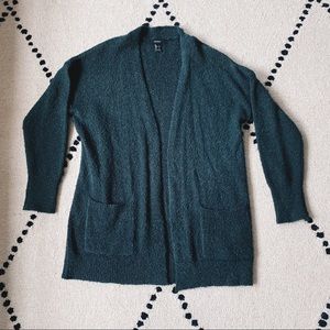 Forest Green Open Cardigan